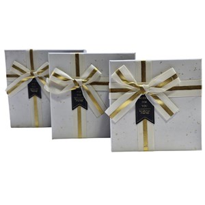 Kare K1148 Desenli Hediye Kutusu 3lü