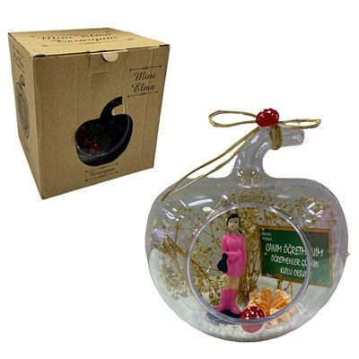 Öğretmenler Günü 848 Elma Mini Teraryum