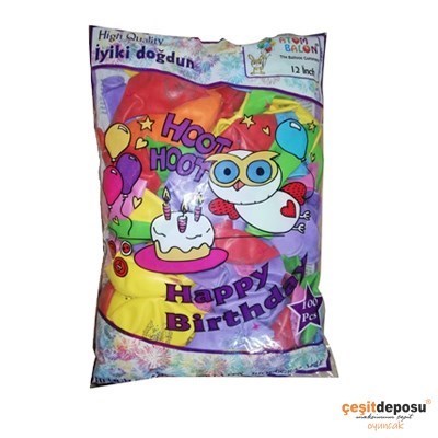 Balon Gemar Doğum Günü 10inch 100lü