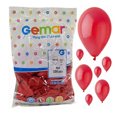 Balon Gemar Kırmızı 10inch 100lü