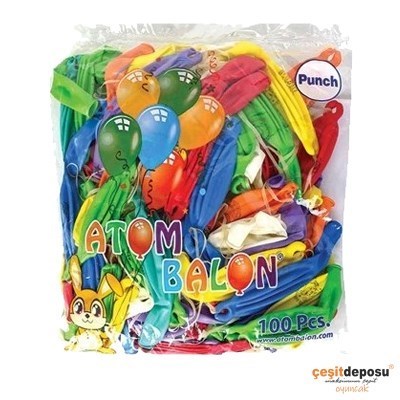 Kamp Atom Balon Punch Baskısız 450gr 100lü