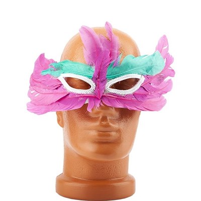 Yılbaşı Su17 Renkli Tüylü Maske