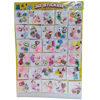 3d Kabartma Sticker 0813 Çıkart ve Yapıştır 30lu