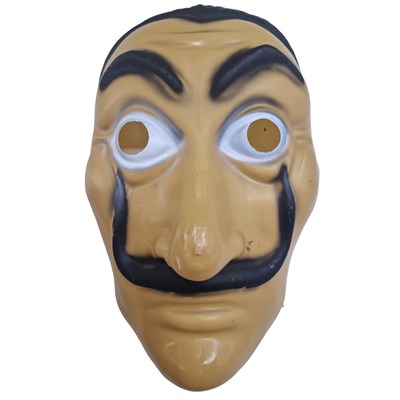 İpli Pvc Bıyıklı Adam Maske 12li