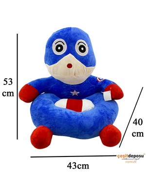 Mavi Kafa Figür Peluş Çocuk Koltuğu