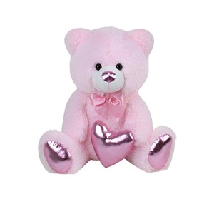 Halley 62500 Peluş 30cm Parlak Kalpli Ayı