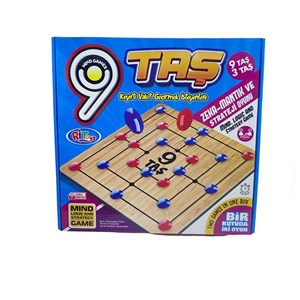 3taş ve 9taş 7198 Ahşap Zeka ve Strateji Oyunu